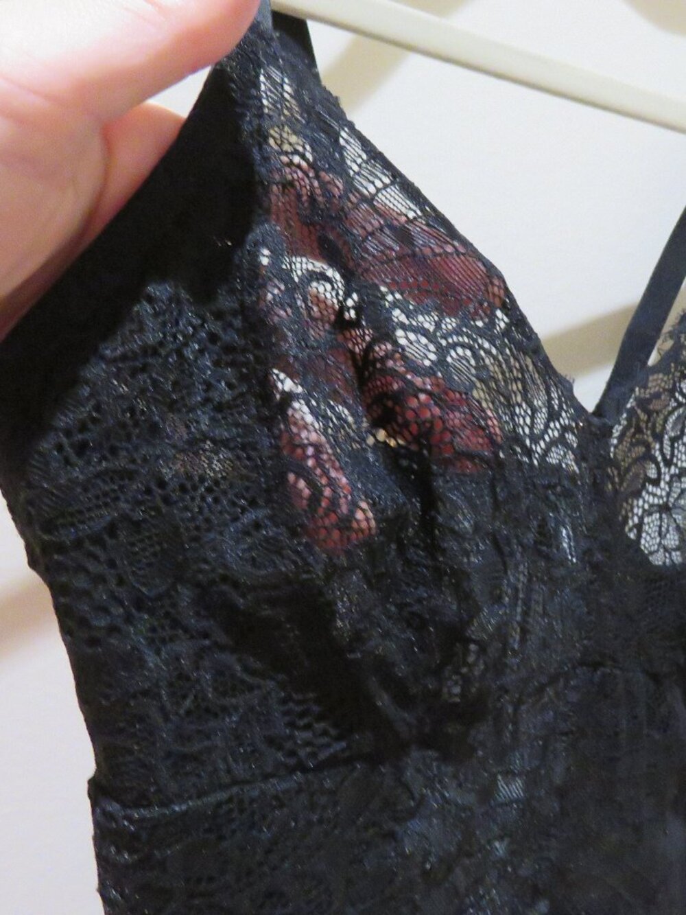 PINSY Smoothing Lace Shapesuit Bodysuit in Black Small Whimsigoth Stretch - Picture 7 of 13